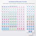 2026 American Mahjong Set Complete with Green Carrying Bag, 166 Blue Engraved Melamine Mahjong Tiles1.2", 4 All-in-One Transparent Mahjong Racks with Pushers, Majiang Tile Set, 1.2" x 0.9" x 0.5"