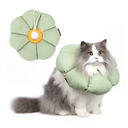 Cat Cone Collar,Cute Waterproof Cat Recovery Collar,Anti-Bite Lick Wound Healing Safety Elizabethan e Collar for Cats,Green Flower All-Season Style