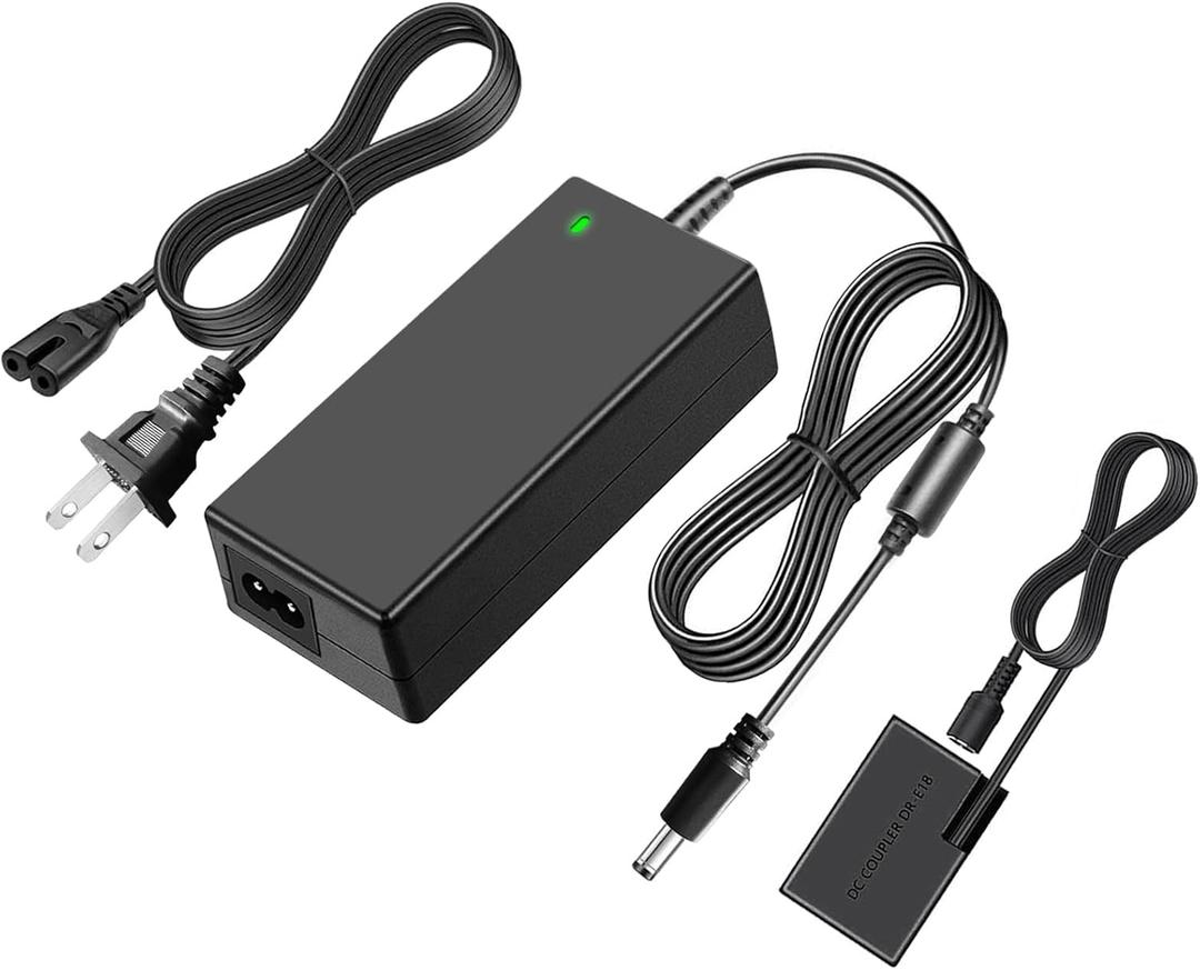 TKDY for Canon R50 Dummy Battery, LP-E17 DR-E18 DC Coupler, ACK-E18 Power Supply Adapter Kit, fit for Canon EOS R50 R100 R8 R10 RP, Rebel T6i T7i T8i T6s SL3 SL2 77D 800D Digital Cameras.