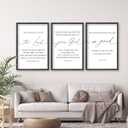 The Lord Your God Is Good Bible Verses Wall Art Decor Set of 3 24"x16" Bedroom Above Bed Inspirational Christian Scripture Wood Framed Sign Rustic Home Living Room Office Wall Hang (Black)
