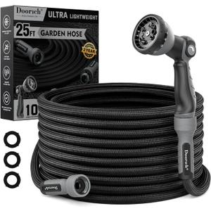 Garden Hose, 25FT Ultra Lightweight Water Hose with Spray Nozzle