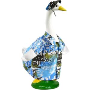Porch Goose Outfit for 23" Porch Goose, Summer Beach Goose Outfits with Hat Garden Porch Goose Clothes for Garden Lawn Yard Decoration (Beach