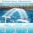 Pool Fountains for Above and In-Ground Pools,Dual Spray High Pressure Pool Sprinkler Fountain 360 Adjustable Pool Water Fountain Pool Chiller Water Fun Pool Aerator Backyard Decor Outdoor Pools
