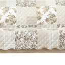 Great Bay Home Reversible Patchwork Sofa Cover - Washable Slipcover Furniture Protector with Elastic Straps - Couch Cover for Dogs, Kids, and Pets - Box-Stitched Detail (Sofa, Taupe)