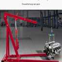 VEVOR 4 Ton Hydraulic Long Ram Jack, Cherry Picker Ram with Single Piston Pump, Manual Engine Hoist Cylinder with Handle and Flat Base, for Garage & Engine Lifting, Red