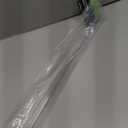 Prime-Line M 6259 Frameless Shower Door Bottom Seal for 1/2 in. Thick Glass Doors, Dual Flap and 45 Degree Drip Guard, 36 in., Clear Vinyl (Single Pack)