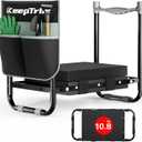 Garden Kneeler and Seat, Foldable Ergonomic Kneeling Bench with Tool Pouch 400 Lbs Heavy Duty 2-in-1 Comfortable Cushioned Kneeling Chair for Gardening Yard Work (Black)