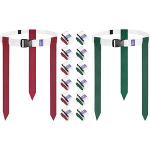 Flag Football Belts, 14 Player White Flag Football Set with 42 Flags for Adult Youth Kids Training