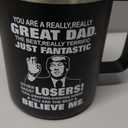 Christmas for Dad Gifts - You're A Really Great Dad Coffee Mug - Funny Birthday Gifts for Men Fathers Husband and Grandpa from Daughter, Son (14oz, Black)