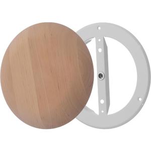 Steinberg14 (no resin) Wooden Vent Cover 5 inch - Universal Supply and Exhaust Valve - Adjustable Vent Cover - Round Wall Ceiling Vent - Wooden Air Diffuser - Sauna Vent Cover with Black Alder Wood
