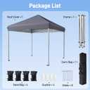 10x10 Pop Up Canopy Tent with One-Push Center Lock,Dark Gray