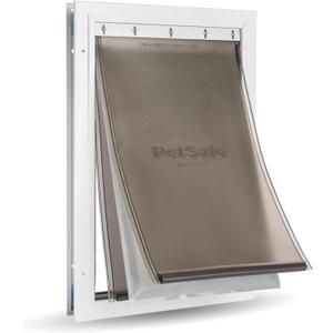 PetSafe Extreme Weather Aluminum Pet Door - Energy-Saving Thermal Barrier Pet Flap with Slide-in Door Locking & Secure Flap Cover - for Dogs Up to 100 lb - Large