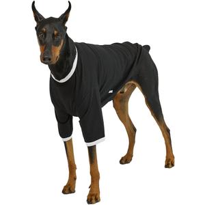 Ringer Dog Shirt for Dogs Cotton T-Shirts Soft Breathable Dog Shirts Pet Clothes (X-Large, Black/White)