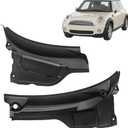 Windshield Wiper Cowl Panel Left & Right Pair Compatible with 2007-2015 Mini Cooper R55 R56 R57, Windshield Vent Grille Cover, Replaces# 51132751209 51132751210
