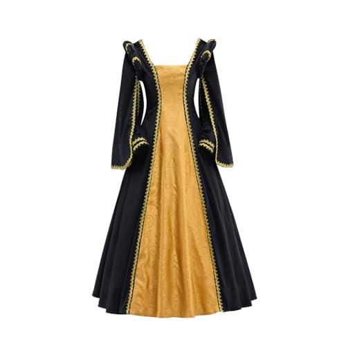 ZIUFVML Renaissance Dress Women Vintage Medieval Costumes Renaissance Pirate Ren Faire Dress M