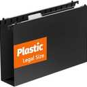 Shutex Extra Capacity Legal Size Plastic Hanging File Folders,12 Pack Reinforced Legal Size Hanging Folder with Heavy Duty 2 Inch Expansion,Filing Cabinet Folders,for Bulky Files, Medical Charts,Black