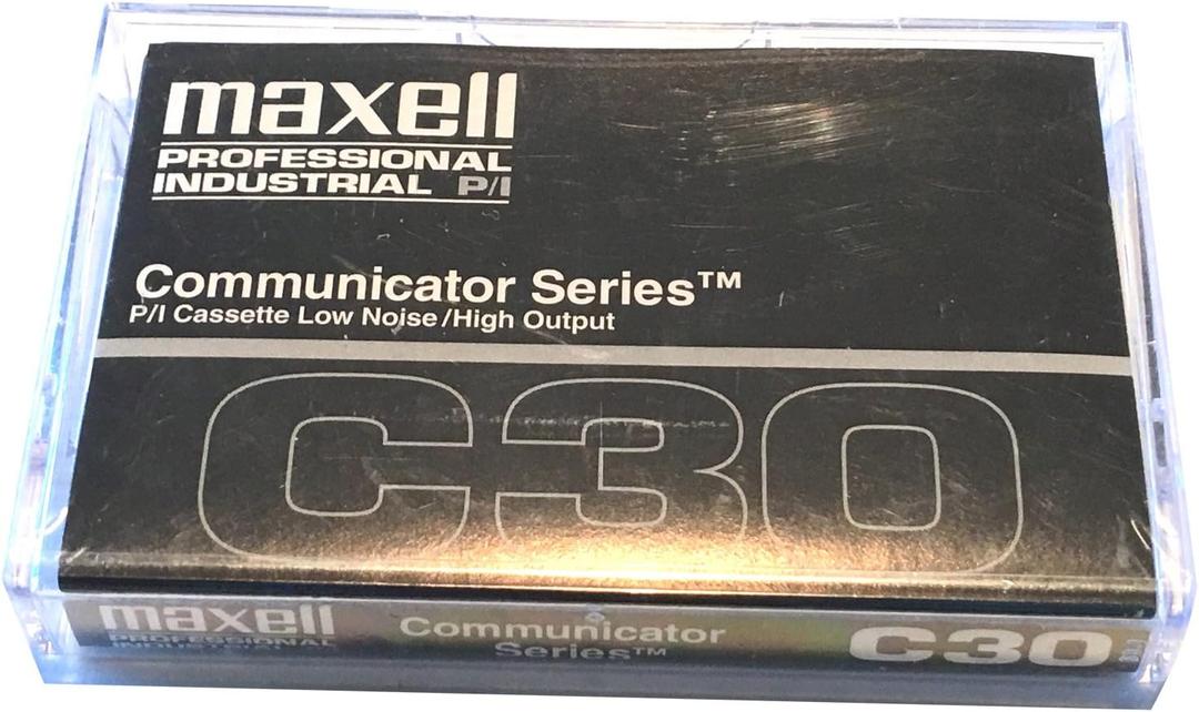 Maxell C30 - Communicator Series - Blank Audio Cassette Tape - 3 Pack