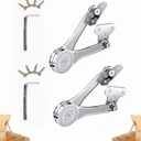 Toy Box Hinges Soft Close - Lid Support Hinges Chest Hinges for Toy Box Chest Trunk, Soft Close Lid Stay Hinges Support 50lb/2pcs (Hingex), Silver, SUI-C3209