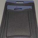 Extra Large Cutting Boards, Plastic Cutting Boards for Kitchen (Set of 3) Cutting Board Set Dishwasher Chopping Board with Juice Grooves Easy-Grip Handles, Prussian Blue, Empune