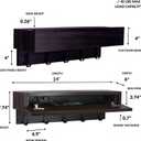 24" Wall Mounted Coat Rack with LED Light, Hidden Storage & 5 Hooks
