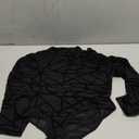 SEBOWEL Women Long Sleeves Mesh See Through Jumpsuit Bodysuit Top Leotard, Medium, Black 