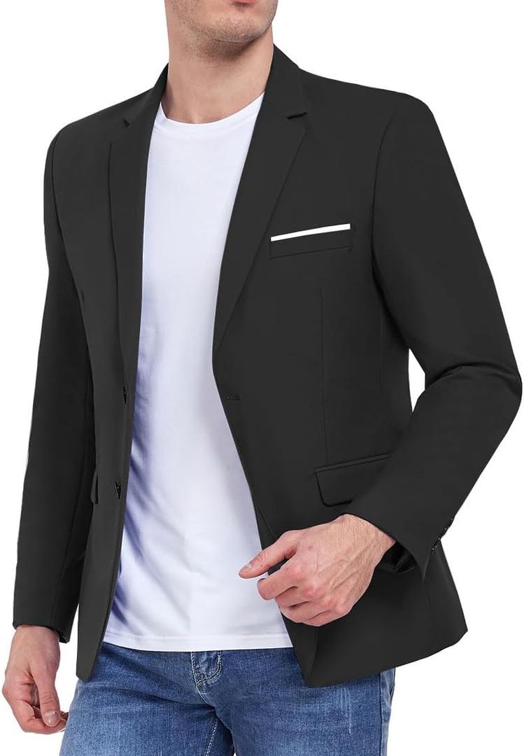 Men's Suit Blazer Casual Coats Lightweight Party Jackets Groomsmen Sports Coat Two Button Tuxedo Suits (5X-Large)