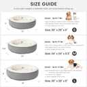 Love's cabin Round Donut Cat and Dog Cushion Bed, 20in Bed for Cats or Small Dogs, Anti-Slip & Water-Resistant Bottom, Super Soft Durable Fabric Pet Beds, Washable Luxury Cat & Dog Bed Gray