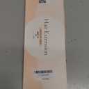 SARLA Invisible Wire Hair Extensions with 3 Clips Long Synthetic Wavy Curly Hairpiece Adjustable Transparent Headband for Women 16 Inch Dark Brown