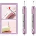 Upgraded 2 in 1 Automatic Needle Threaders Seam Ripper,Quilting Supplies Sewing Kit,Quick Sewing Machine Loop Needle Threaders (2PCS-Purple)