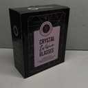 Gusto Nostro Crystal Wine Glasses Set of 4, 22 Oz Long Stem Modern Wine Glasses for White and Red Wine, Dishwasher Safe, Fancy, Elegant, Large and Tall Wine Glass for Wedding Christmas Anniversary (Crystal Design 3)