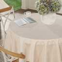 Fitable Round Tablecloths 60 Inches - 6 Pack Neutral Table Clothes Table Covers for Kitchen, Dining Room, Party, Farmhouse, Outdoor 60" 