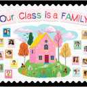 Mooliwe 73 Pcs Our Class Is a Family Bulletin Board Set, 15.8"L x 13.4"W