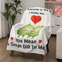 Valentine's Day Gift for Him/her, Pickle Theme Blanket Valentines Gift for Boyfriend/Girlfriend 60"x50", Husband Wife Birthday Blanket, Wedding Anniversary for Men/Women I Love You Gifts