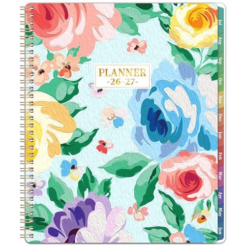 2026-2027 Planner - From JUL 2026 to JUN 2027, 9" x 11", Weekly and Monthly Calendar 26-27, Academic Planner 2026-2027 with Colorful Monthly Tabs, Inner Pocket, Twin-Wire Binding