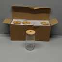 Drinking Glasses with Bamboo Lids and Glass Straw 4pcs Set - 16oz Glass Cups, Iced Coffee Glasses, Cute iced Tea Glasses, Beer Glasses, Ideal for Coffee Bar Accessories, Aesthetic Gift - 2 Brushes