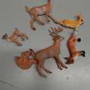 Skylety 6 Pcs Woodland Animals Figures Forest Deer Rabbit Squirrel Figurines Miniature Reindeer Family Woodland Animal Toys Cake Toppers for Wedding Birthday Party Decoration Favors