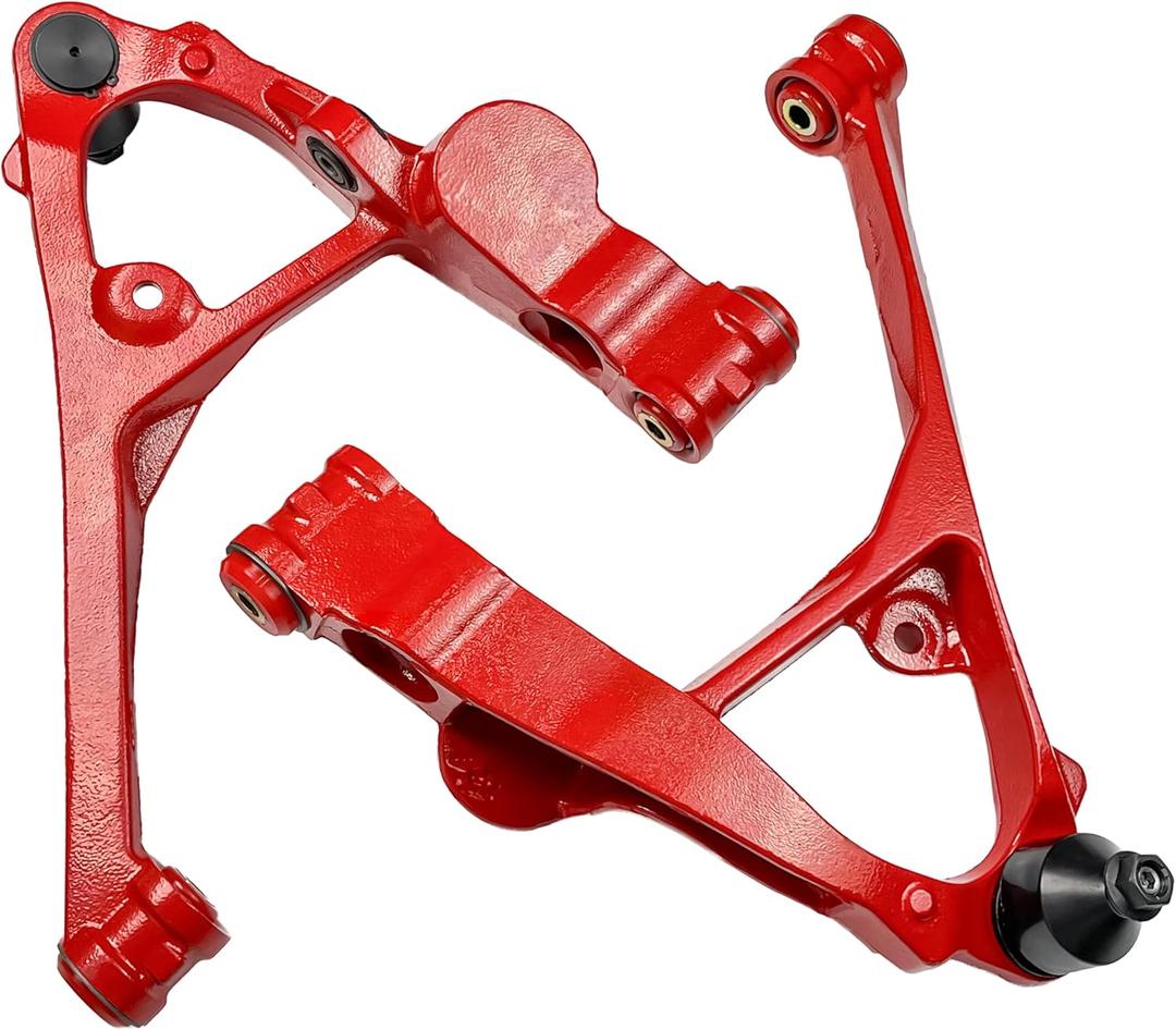 Front Lower Control Arms for 99-06 Chevy Silverado GMC Sierra 1500, Suburban Avalanche Express 1500 Tahoe Savana Yukon Escalade EXT ESV- Forged Steel OEM Replacement & Reinforced PU Bushings (1002BT03/2PC)