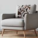 Cow Headrest Covers Couch Fabric Sofa Headrest Slipcovers Stain Resistant Furniture Protector Recliner Headrest Cover for Living Room Loveseats