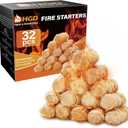 HGD Fire Starter(32pcs), Natural Charcoal Starters, Firestarters for Indoor Fireplace, BBQ, Campfire, Wood Stove, Chimney, Fire Pit, Grill, Smoker, Indoor Outdoor Use, Weather-Resistant, (Roll)