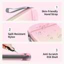 LXFEIFANTECH Slim Carrying Case Compatible with Nintendo Switch 2 2025, Hard Shell Travel Case with 12 Game Card Slots & Screen Protector Mat , Portable Hard Shell Storage Bag, Pink & Green