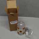 Simple Glass Soap Dispenser with Rust Proof Pump, Kitchen Dish soap Dispenser for Kitchen Shower, Sunflower