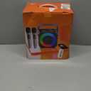 Karaoke Machine, Portable Bluetooth Speaker with 2 Wireless Microphones for Adults & Kids with Lights, Karaoke Microphone with PA System Supports USB/TF/REC/FM/AUX for Home Party Home System Packages (Black)