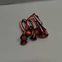 Partsam 10pcs 3/4" Red LED Clearance Marker Lights - Trailer Bullet Grommet Lights with Dual Function & 3 Wire Connection