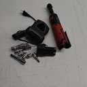 Electric Ratchet Wrench 3/8 Cordless Ratchet Wrench Set, Extended 55 Nm Battery Powered Ratchet Tool with 7 Sockets, 2 Screwdrivers, 1 Extender, 1/4" Adapter and Bag-DBCRWI2L