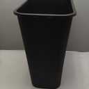 Amazon Basics Rectangular Commercial Office Wastebasket, Easy to Clean, Space-Saving, 10 Gallon, Black