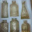 SUPMIND 12pcs Glass Bud Vase Set, Small Gold Amber Flower Vases for Centerpieces in Bulk, Mini Vintage Vase for Wedding, Home,Table Decoration