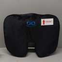 Everlasting Comfort Doctor Recommended Memory Foam Seat Cushion for Office Chairs & Car Seat - Ergonomic Office Desk Accessories for Tailbone Pain Relief, Sciatica & Back Support (Black)