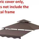 CHARMELEON 8'x8' Grill Gazebo Replacement Cover Canopy Top&Awning -Brown (Fabric only; Metal Parts not Included)