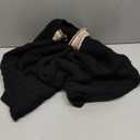 EVALESS Womens Long Sleeve Sweaters Fall 2024 Trendy Sexy Lace V Neck Knit Drop Shoulder Pullover Sweater Jumper Tops (Medium, 2d Black)