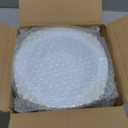 50 Pack White Plastic Bowls with Gold Relief Rim, 12oz Plastic Salad Bowl, Disposable Bowls for Party, Dinners, Weddings, Christmas, Thanksgiving, Valentine's Day